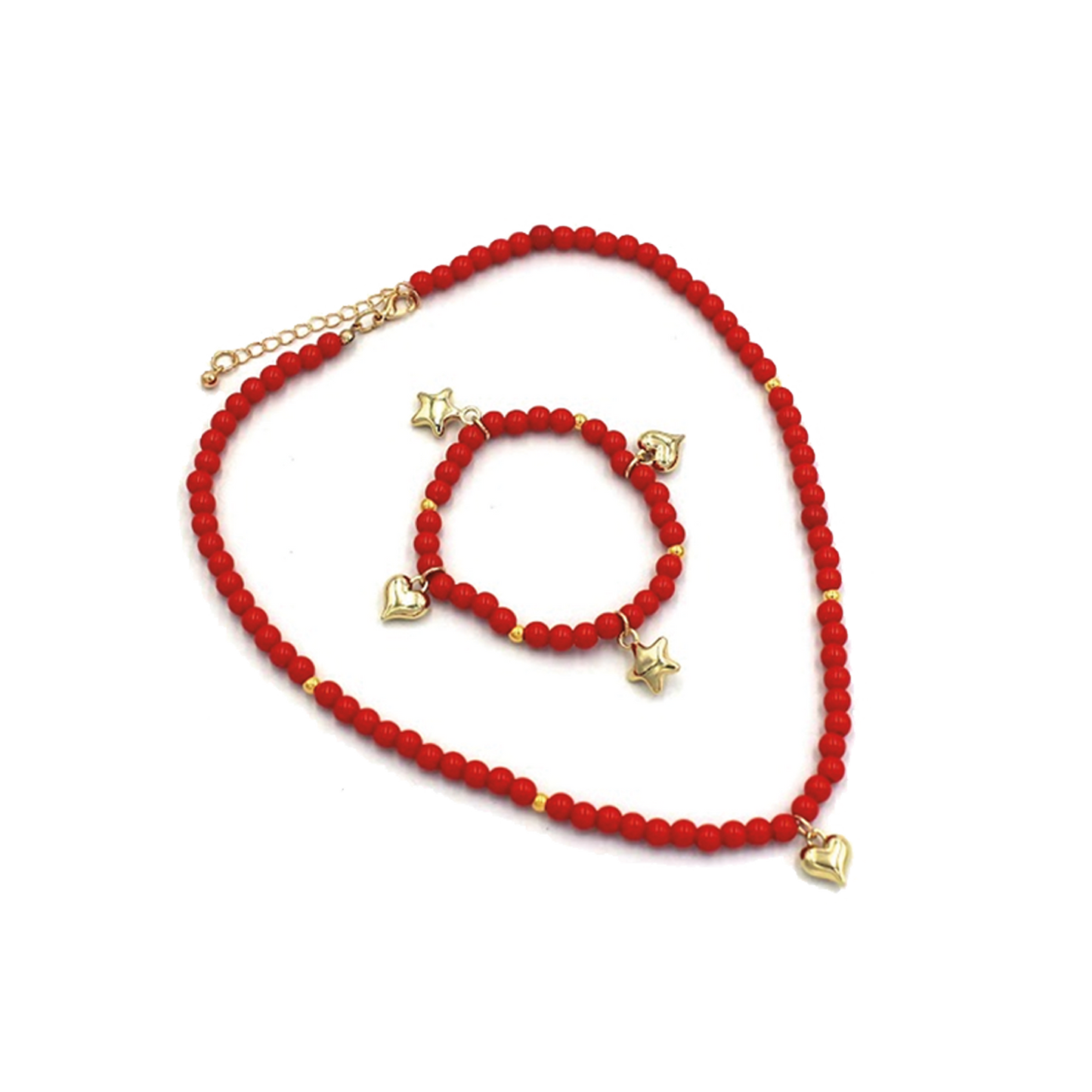 Bracelet and Necklace Kit - Red