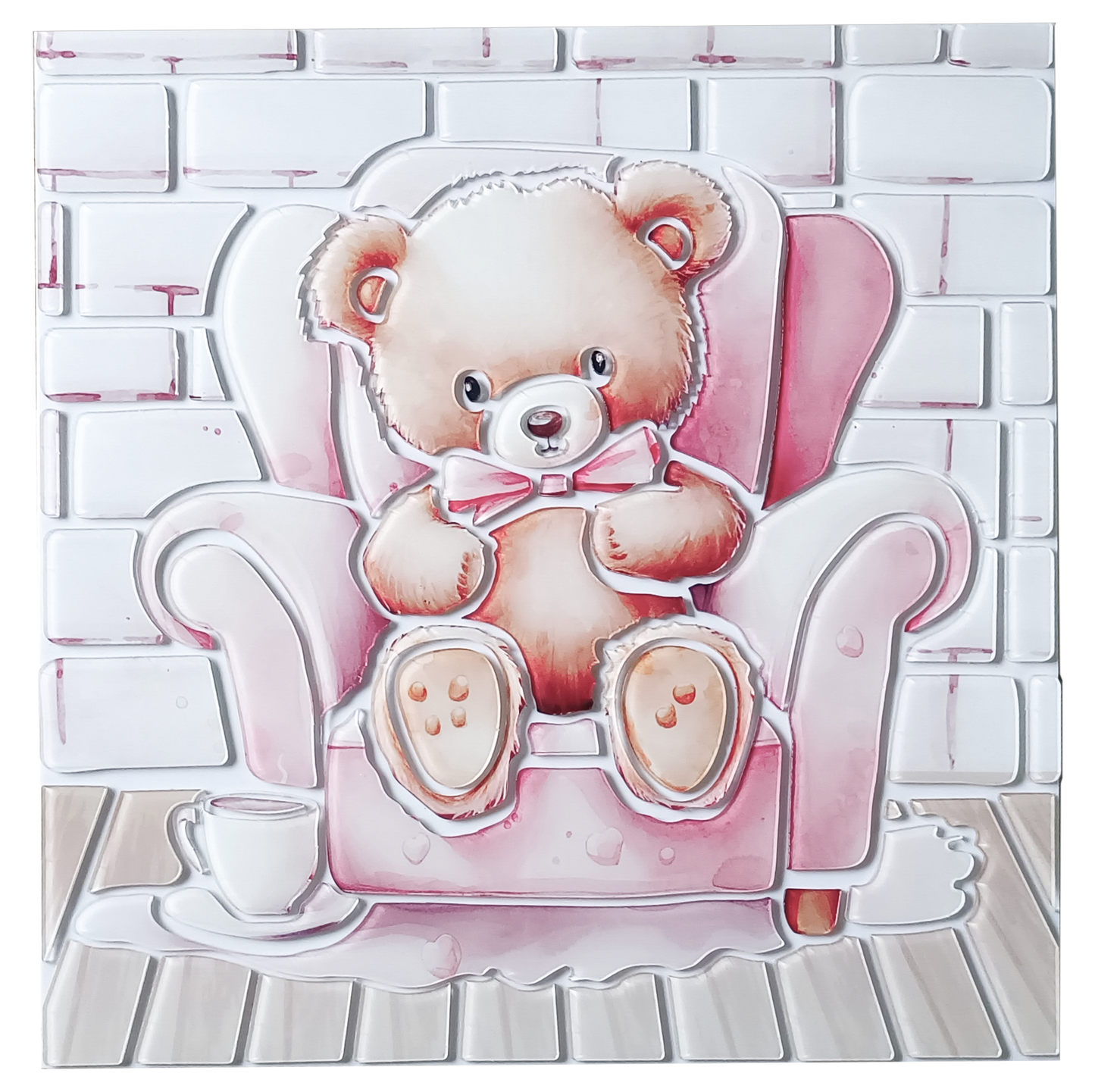 Lucite Art Teddy Bear