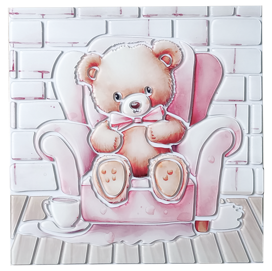 Lucite Art Teddy Bear