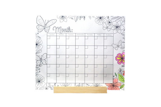 Lucite Monthly Planner Stand Coloring Kit