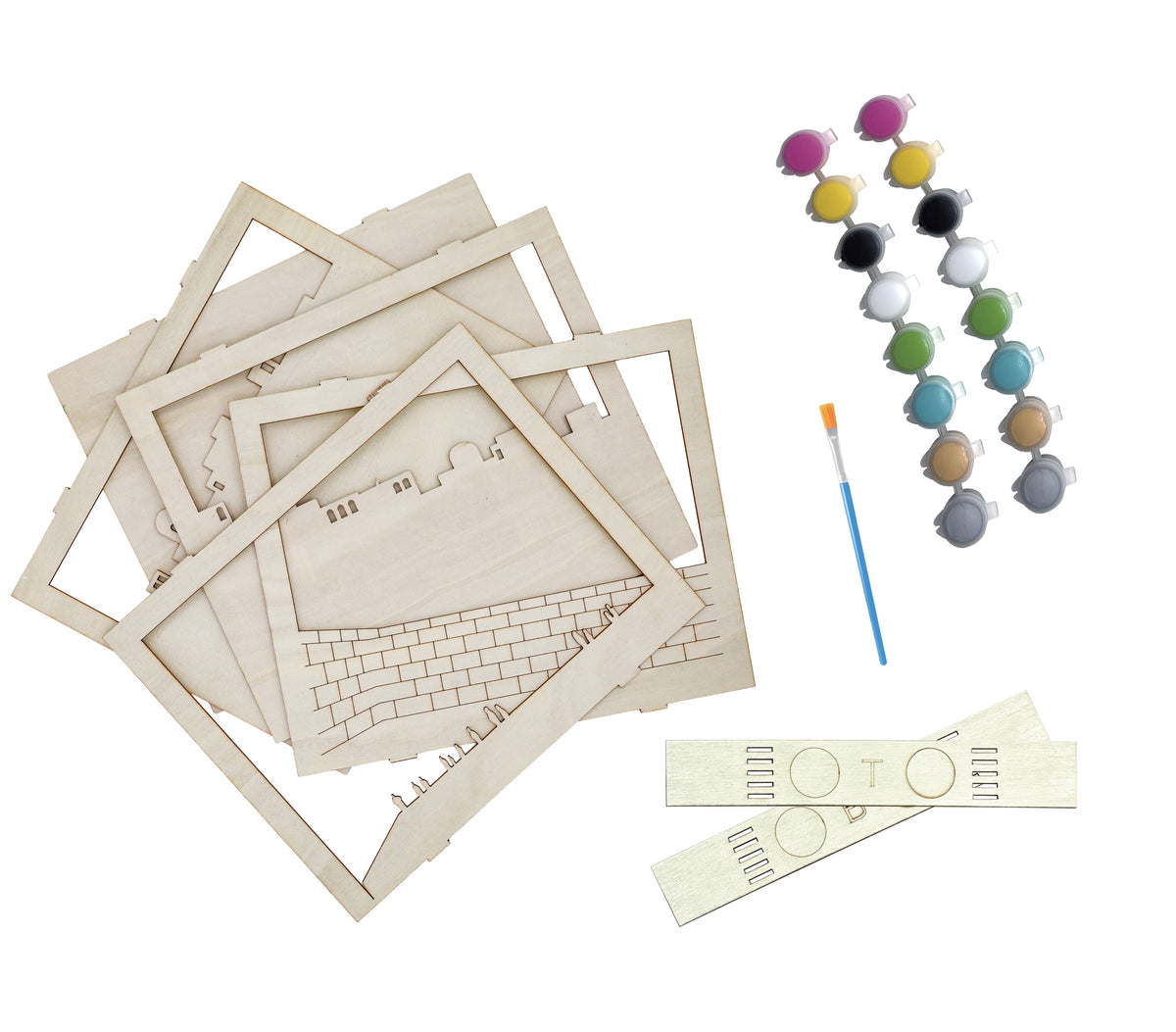 Wooden Layered Painting Kit - Hamalach Hagoel
