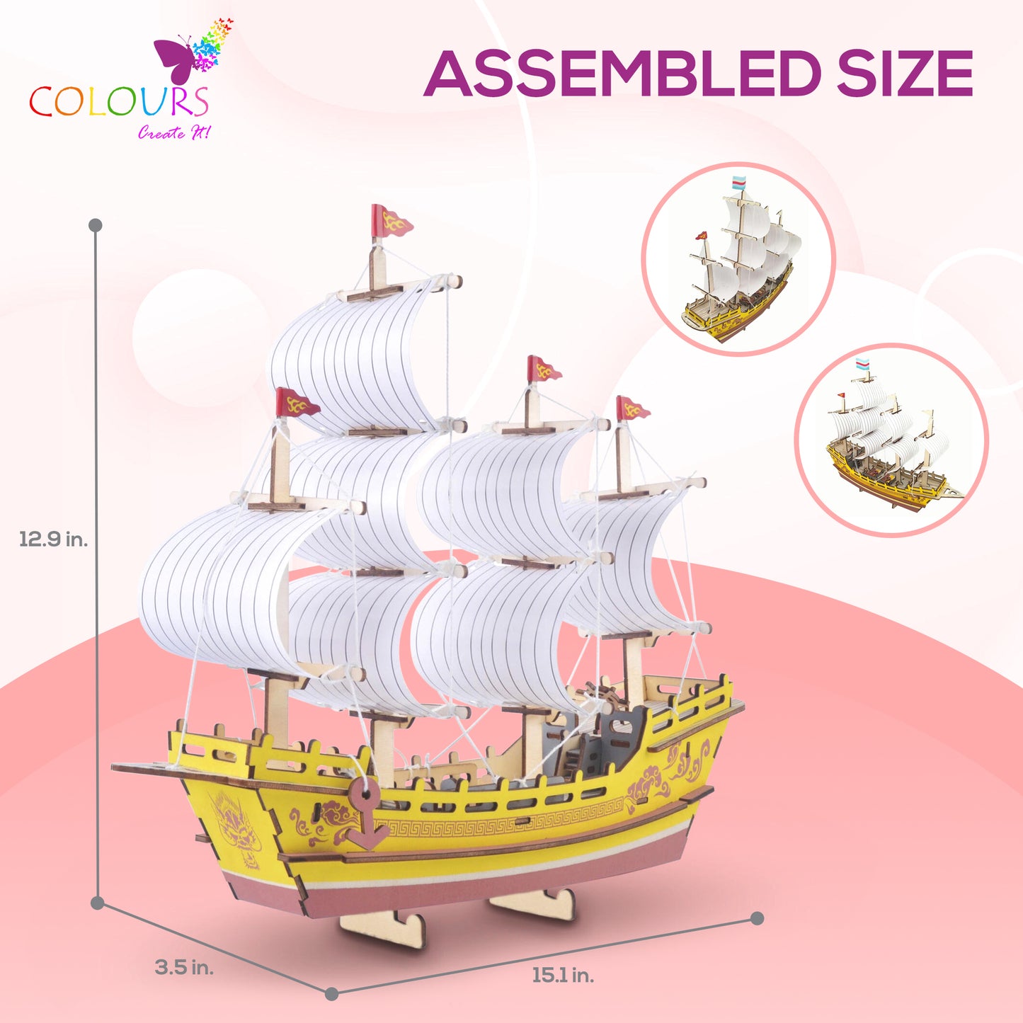 3d puzzle sailboat