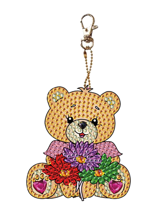 Diamond Art Daisy Bear Keychain