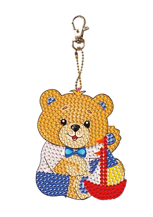 Diamond Art Sailor Bear Keychain