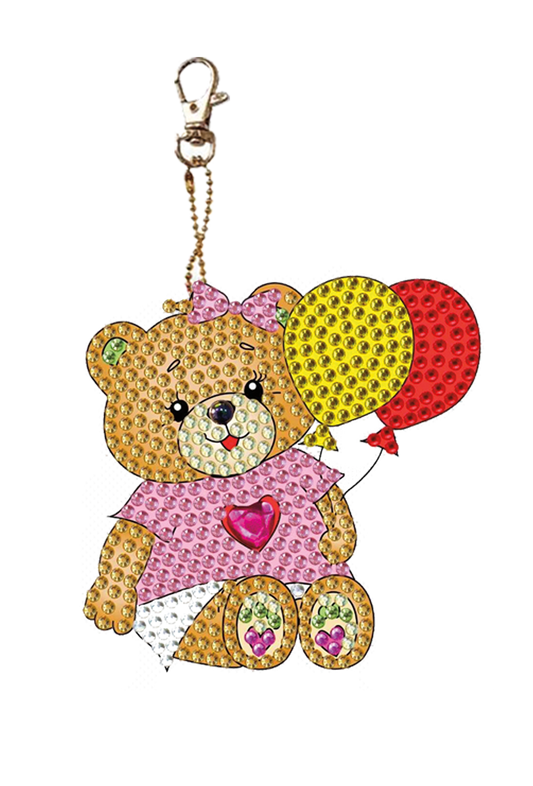 Diamond Art Balloon Bear Keychain