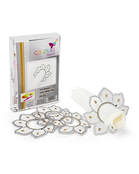 Diamond Art Lucite Napkin Rings