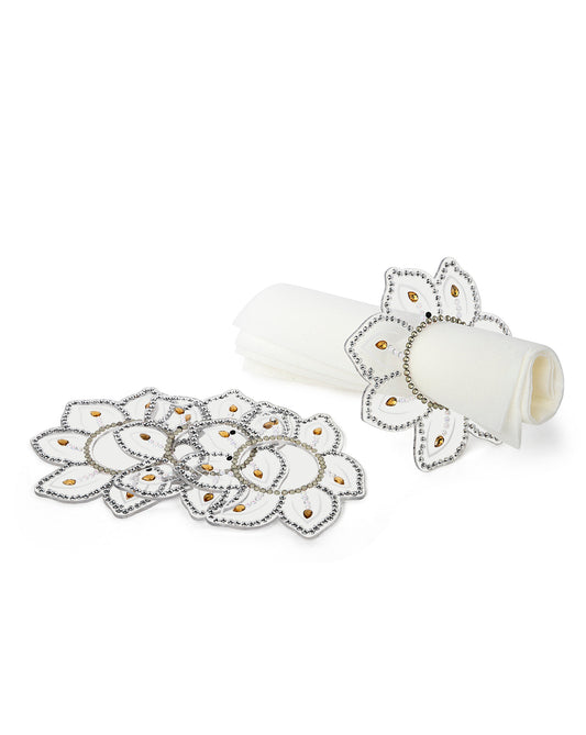 Diamond Art Lucite Napkin Rings