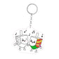 Lucite Coloring Chanukah Keychain