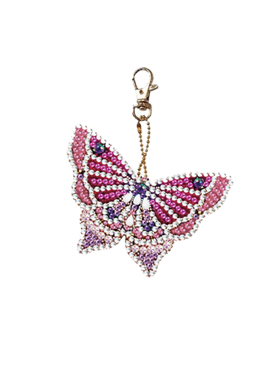 Diamond Art Butterfly Keychain