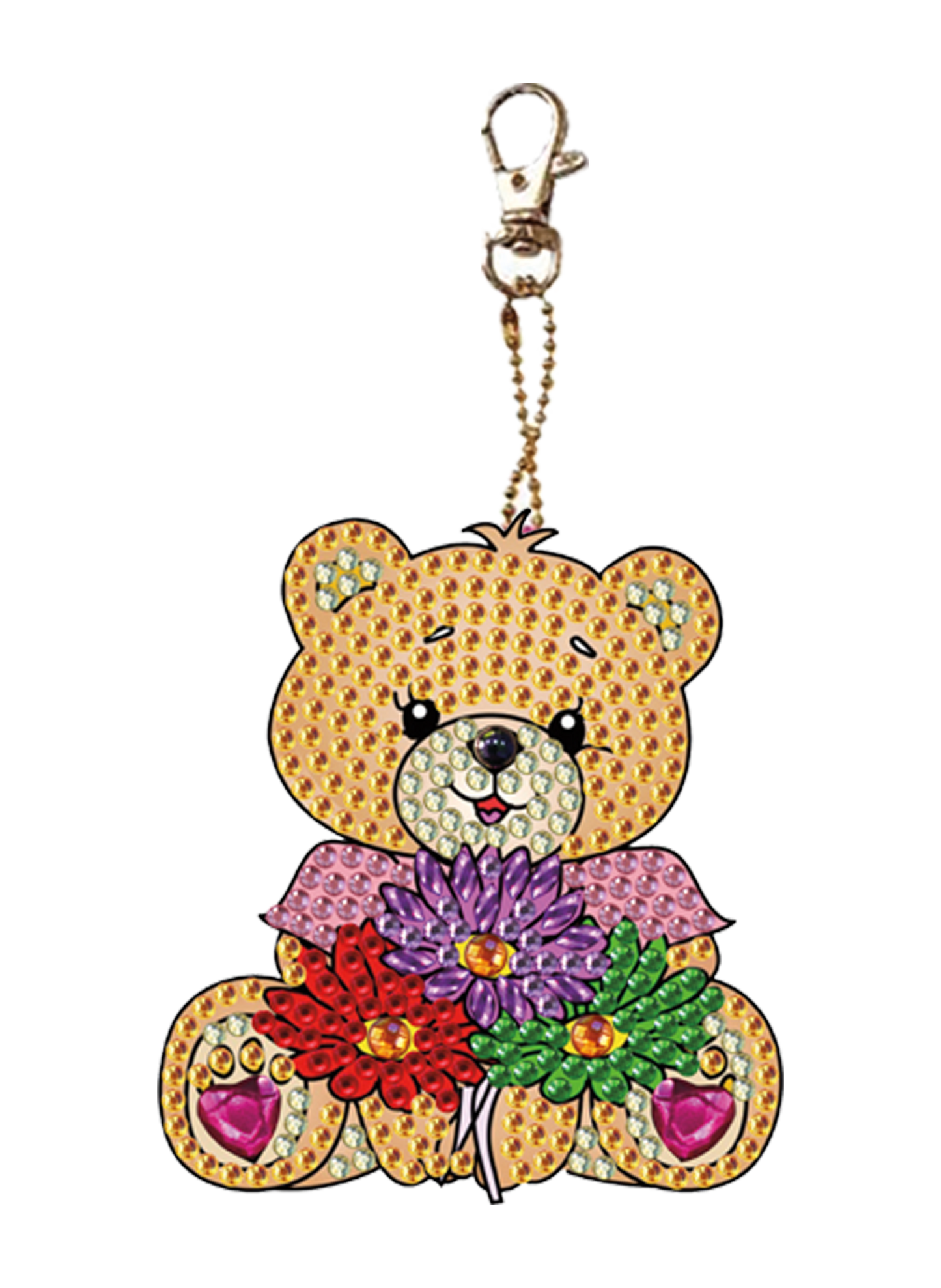 Diamond Art Daisy Bear Keychain