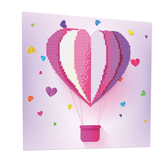 Diamond Art Stretched Canvas Heart Balloon